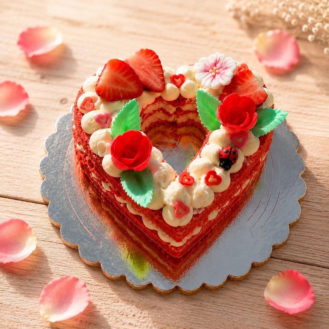 Torta a cuore red velvet